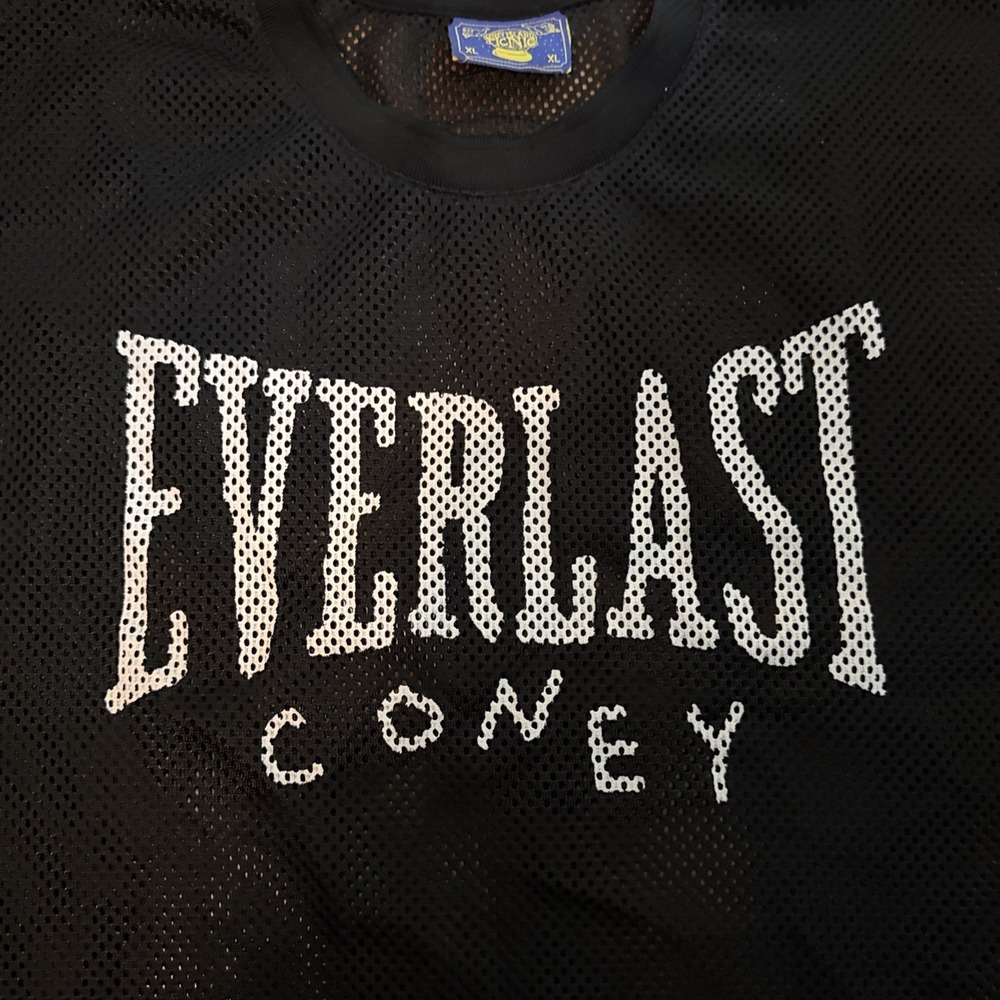 Coney Island Picnic x Everlast Black Cropped Mesh Jersey Mens XL Boxing - Picture 3 of 6